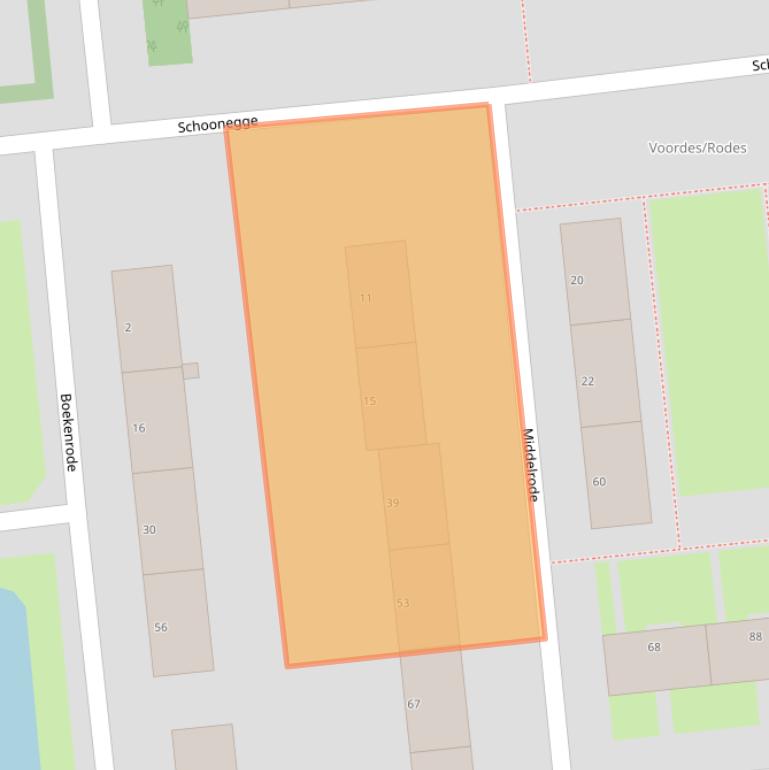 Kaart van postcodegebied 3085CL.