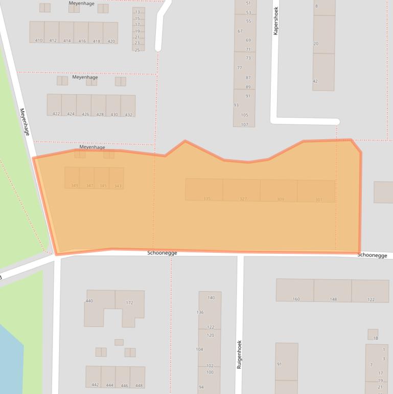 Kaart van postcodegebied 3085CW.