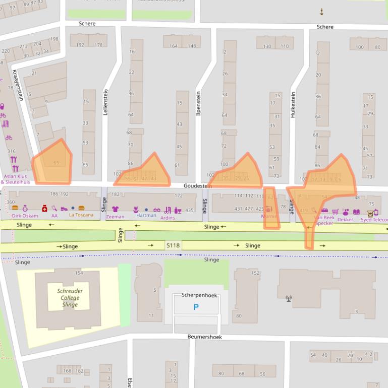 Kaart van postcodegebied 3085DB.