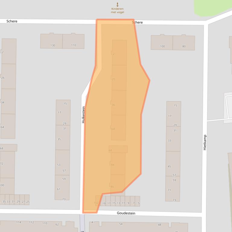 Kaart van postcodegebied 3085DK.