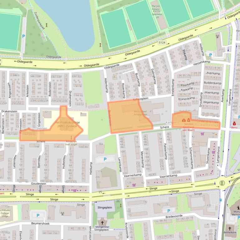 Kaart van postcodegebied 3085DT.