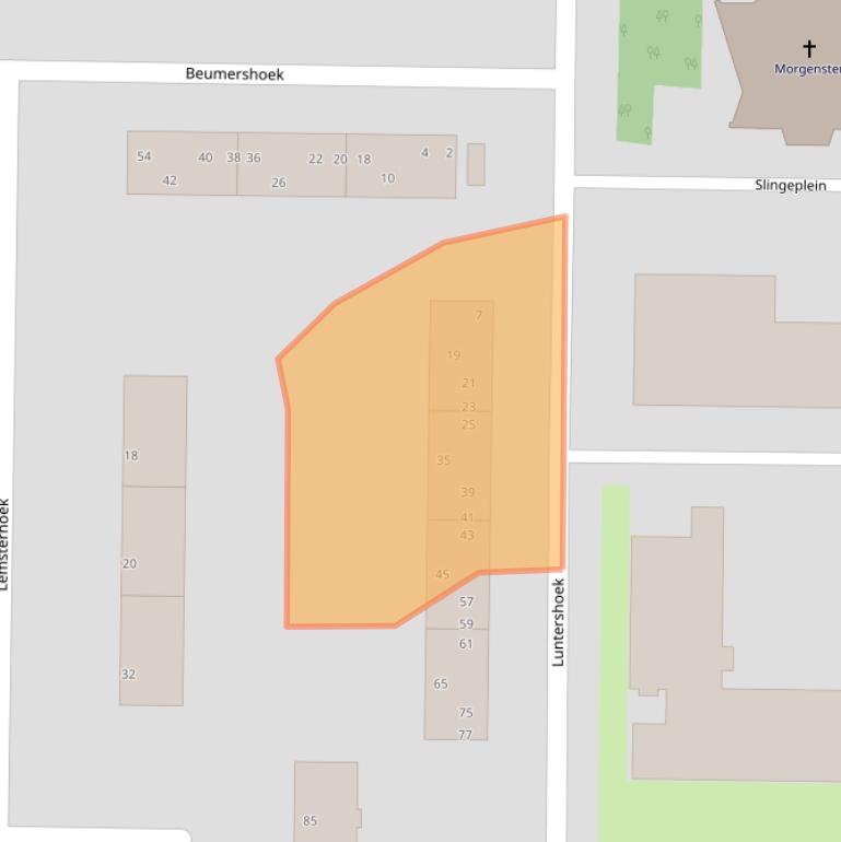Kaart van postcodegebied 3085EJ.