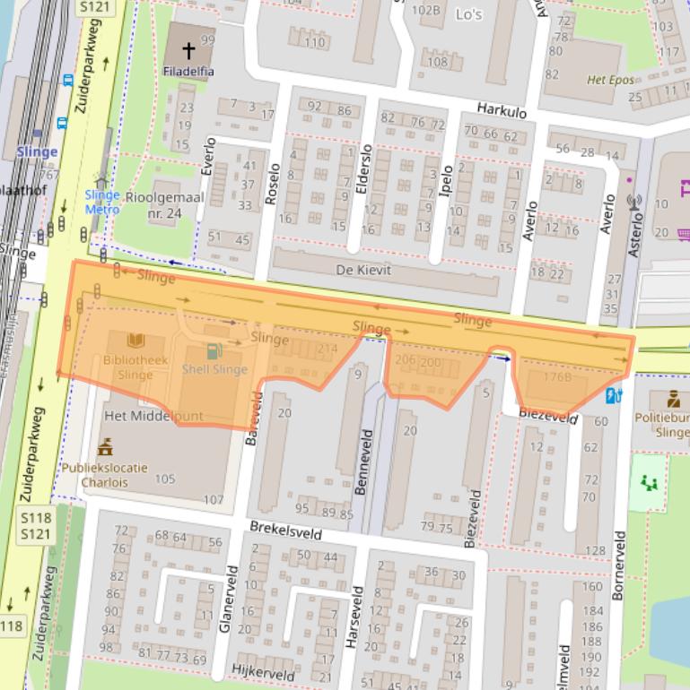 Kaart van postcodegebied 3085EX.