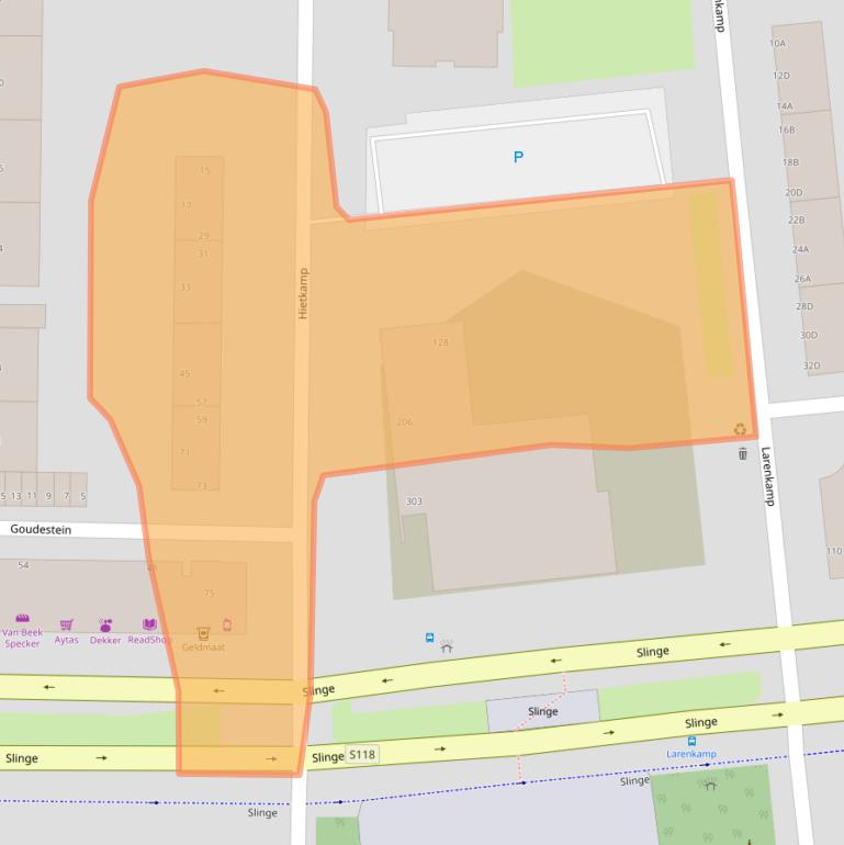 Kaart van postcodegebied 3085GA.