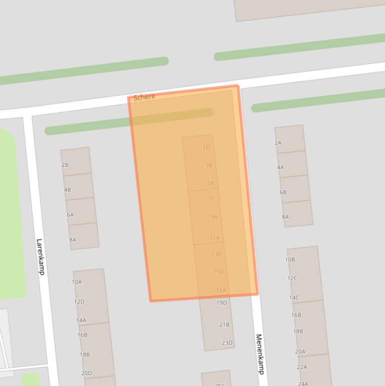 Kaart van postcodegebied 3085GD.