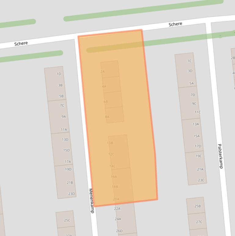 Kaart van postcodegebied 3085GG.