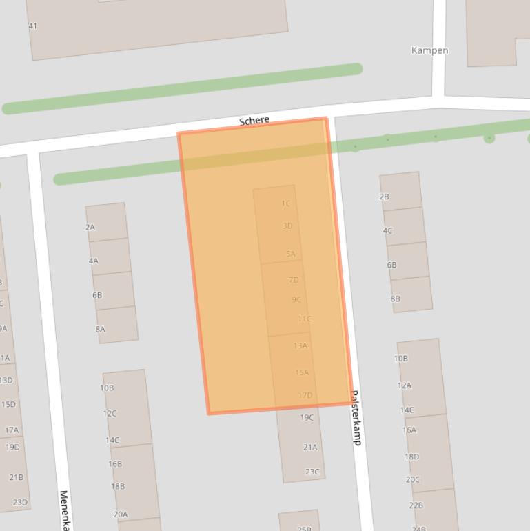 Kaart van postcodegebied 3085GJ.