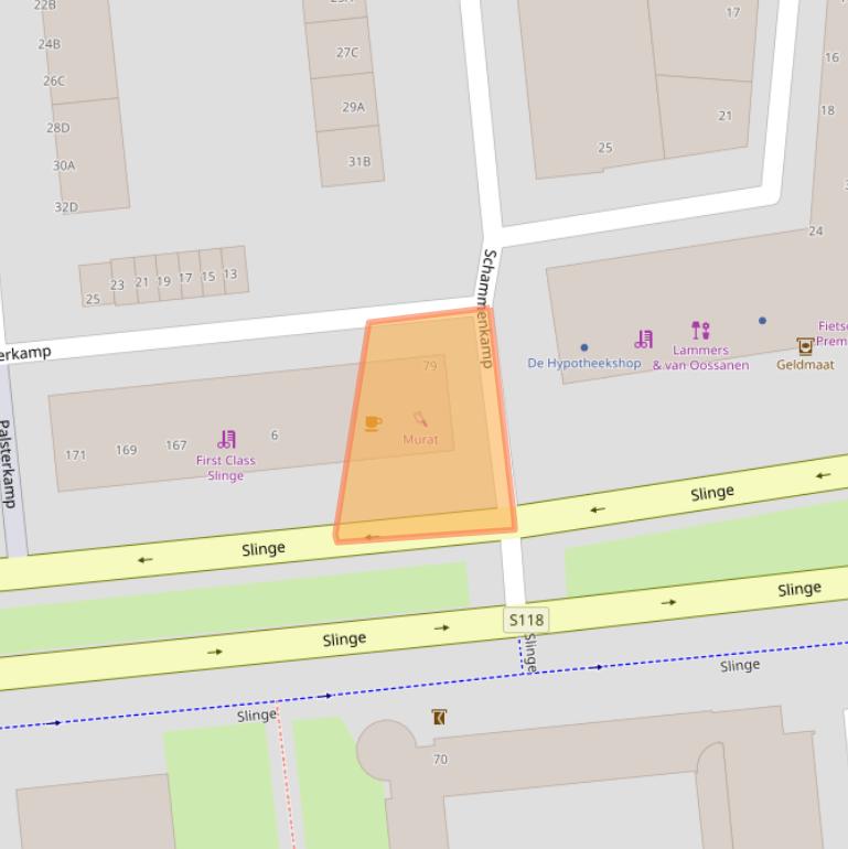 Kaart van postcodegebied 3085GR.