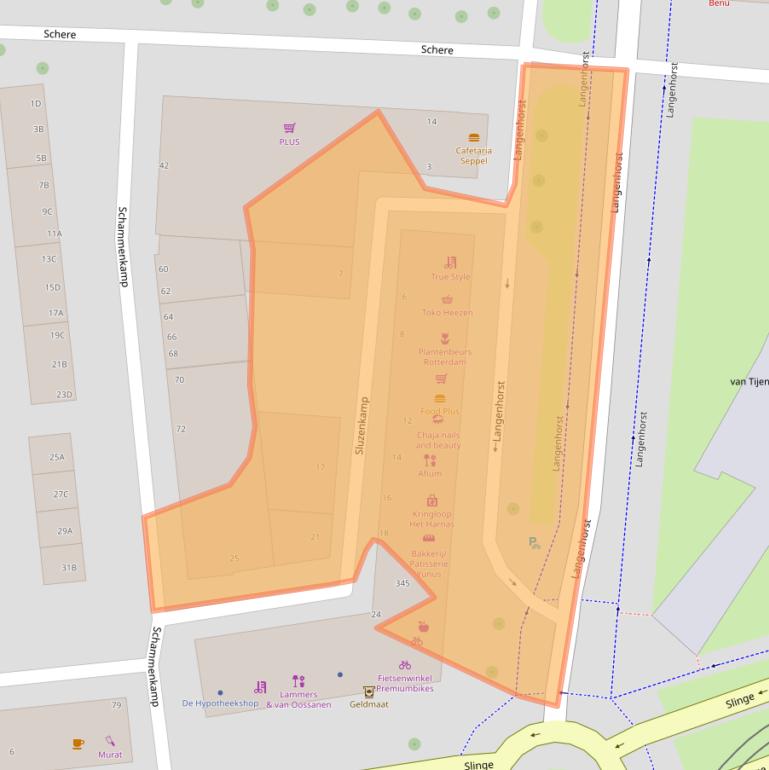 Kaart van postcodegebied 3085GV.