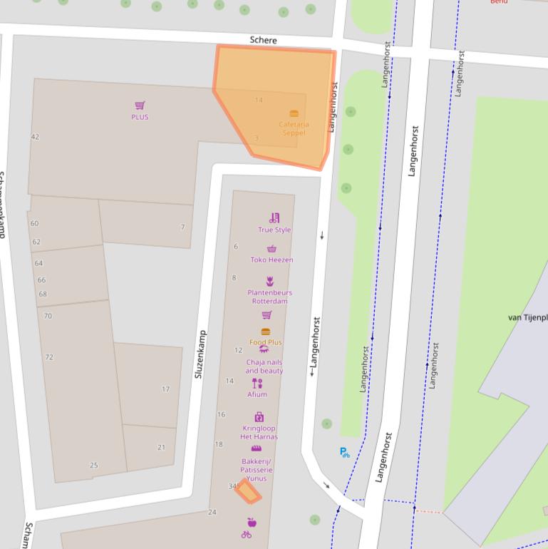 Kaart van postcodegebied 3085HE.