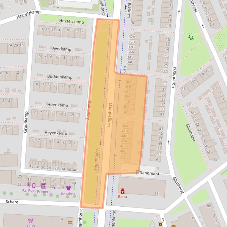 Kaart van postcodegebied 3085HP.