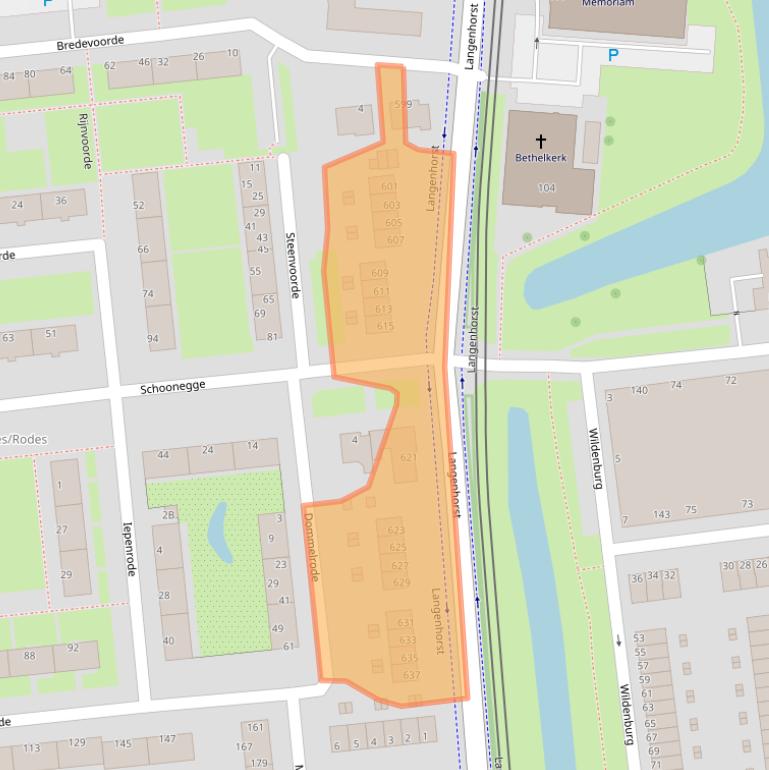 Kaart van postcodegebied 3085HZ.