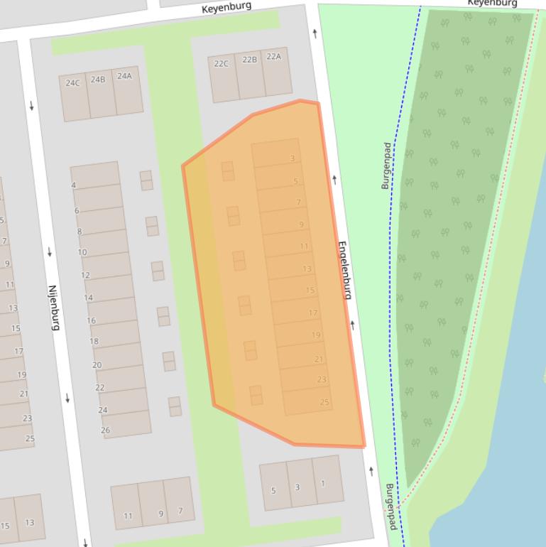 Kaart van postcodegebied 3085KJ.