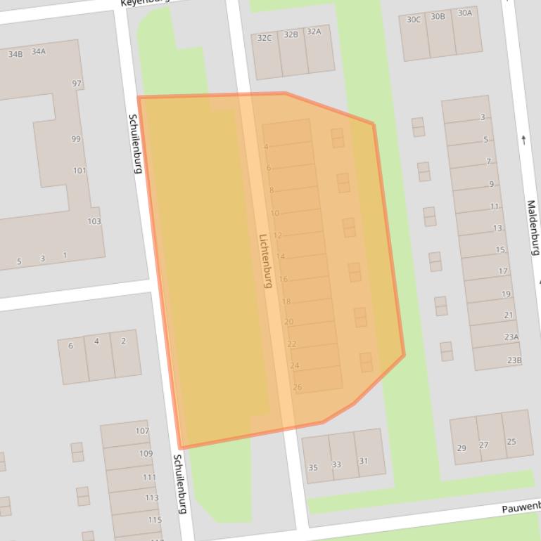 Kaart van postcodegebied 3085KL.