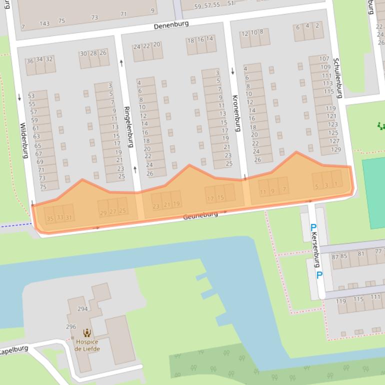 Kaart van postcodegebied 3085KW.