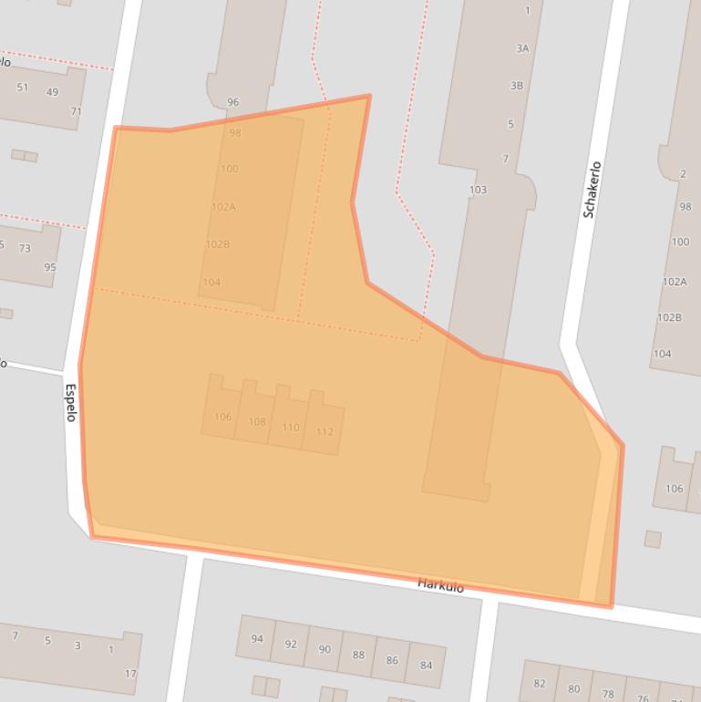 Kaart van postcodegebied 3085ME.