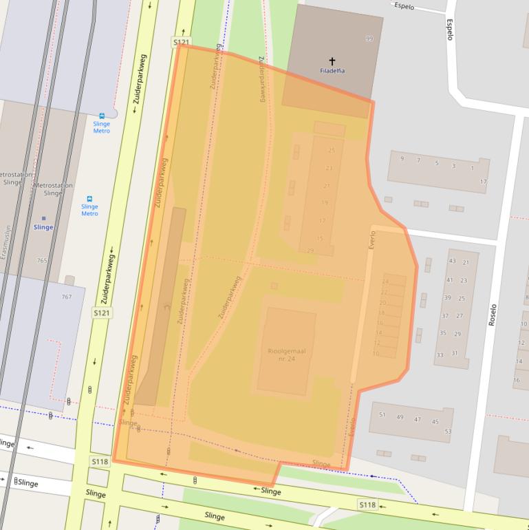 Kaart van postcodegebied 3085MG.