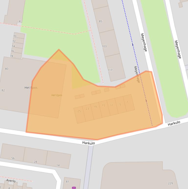 Kaart van postcodegebied 3085MH.