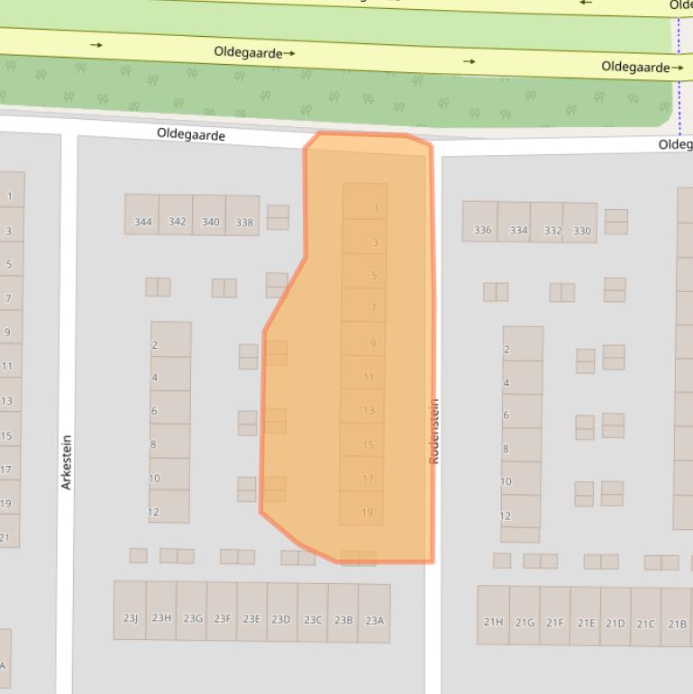 Kaart van postcodegebied 3085NP.