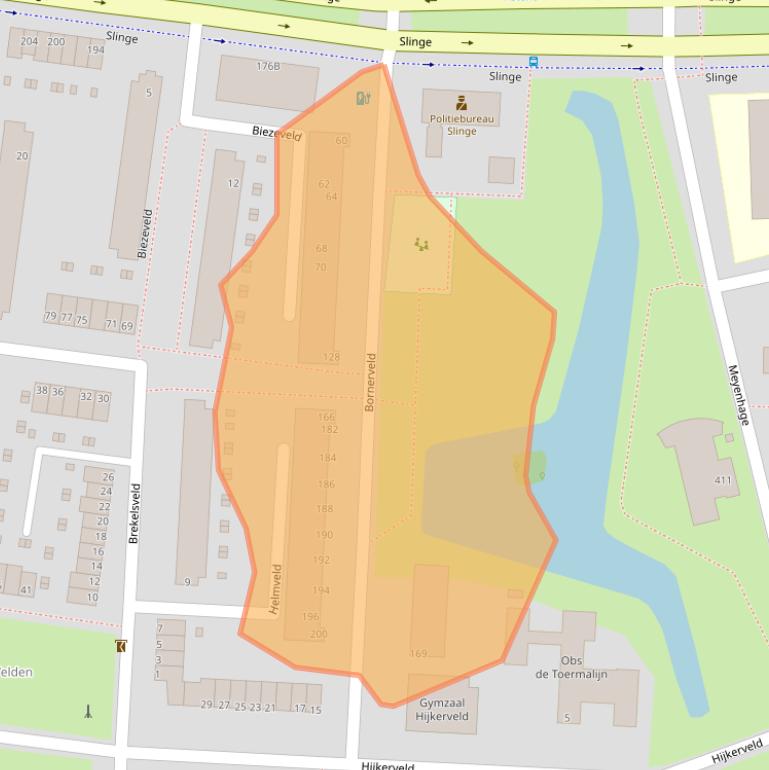 Kaart van postcodegebied 3085RJ.
