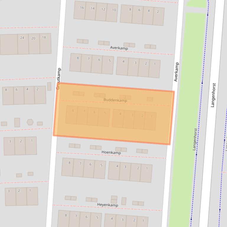 Kaart van postcodegebied 3085SE.