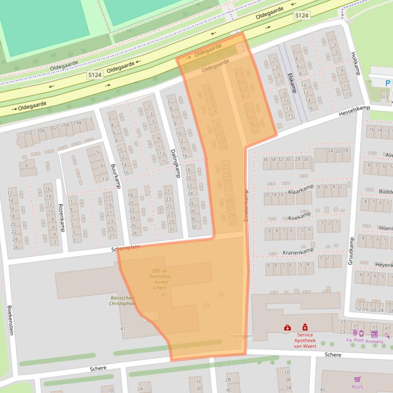 Kaart van postcodegebied 3085SL.