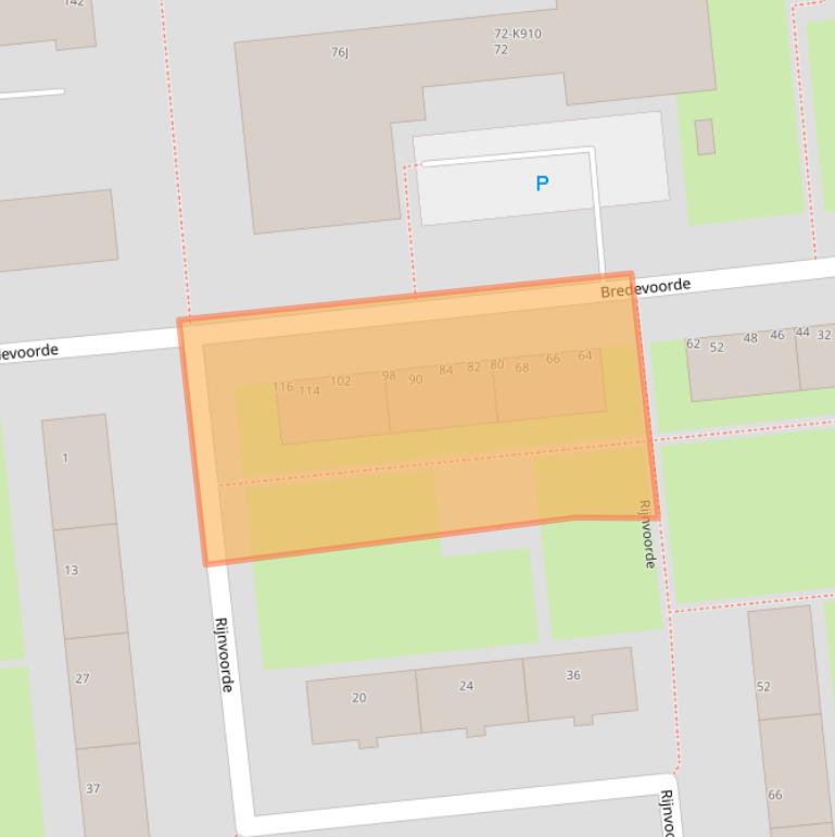Kaart van postcodegebied 3085TD.