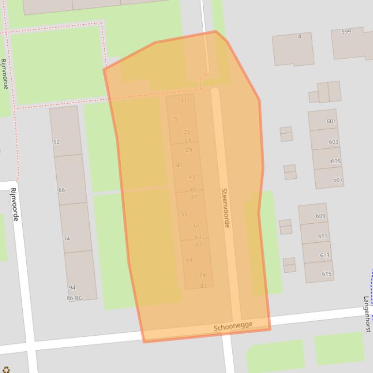 Kaart van postcodegebied 3085TL.