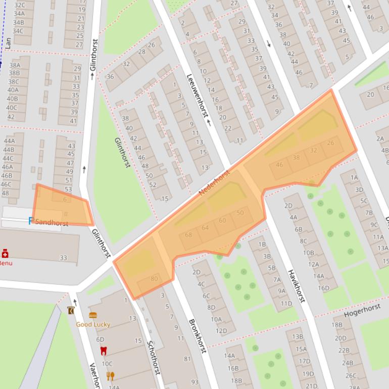 Kaart van postcodegebied 3085VW.