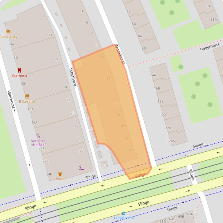 Kaart van postcodegebied 3085WC.