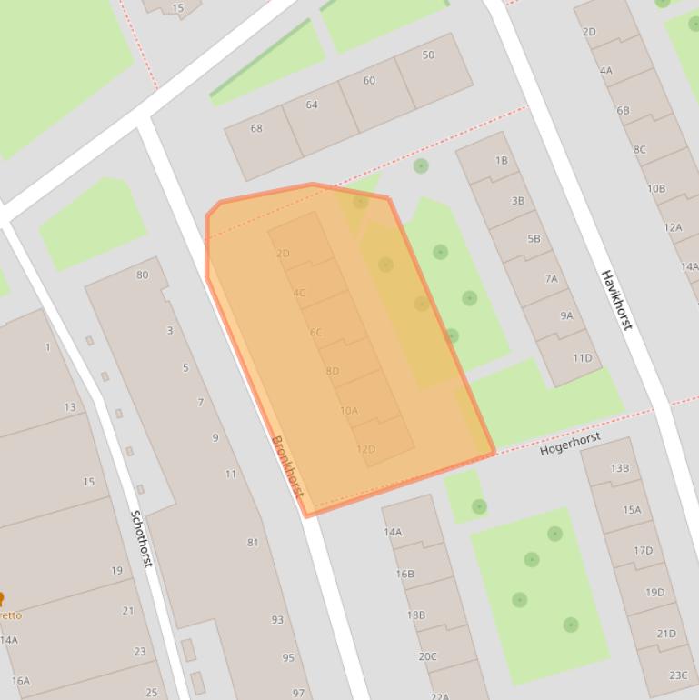 Kaart van postcodegebied 3085WD.