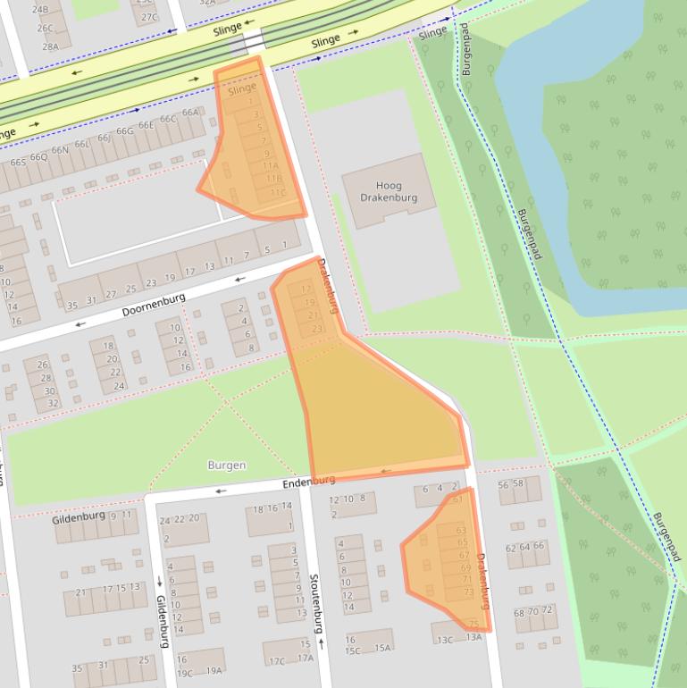 Kaart van postcodegebied 3085XC.