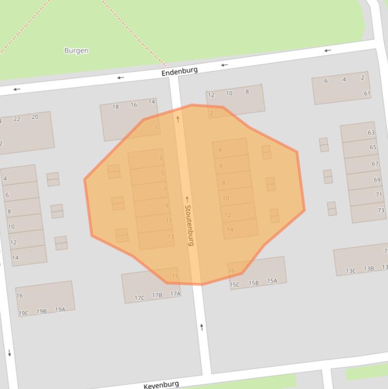 Kaart van postcodegebied 3085XN.