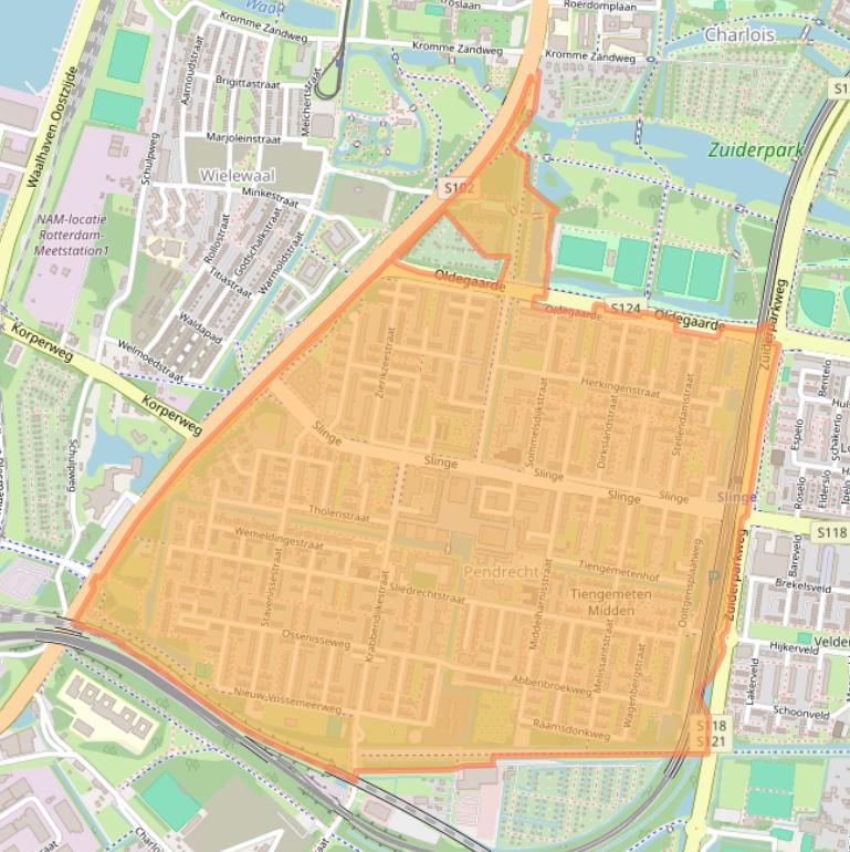 Kaart van postcodegebied 3086.
