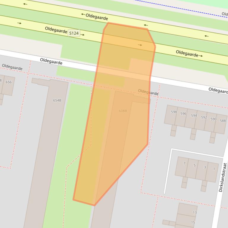 Kaart van postcodegebied 3086AJ.