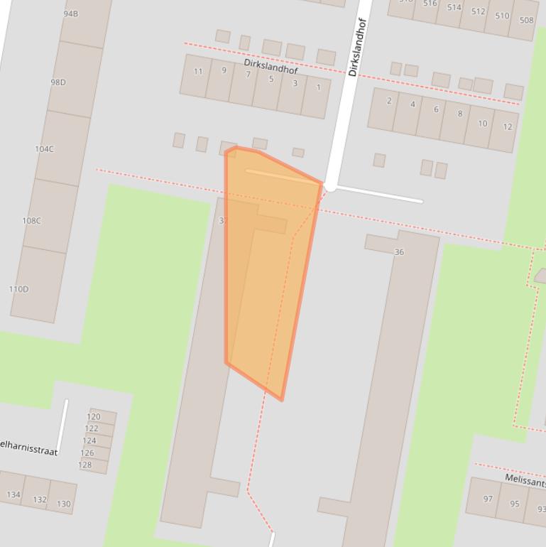 Kaart van postcodegebied 3086CB.