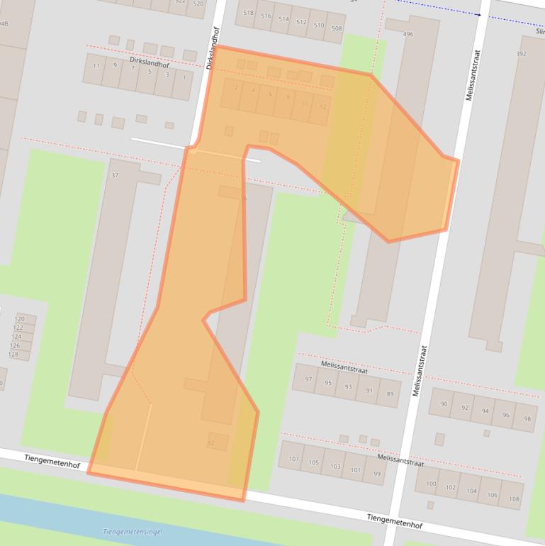 Kaart van postcodegebied 3086CC.