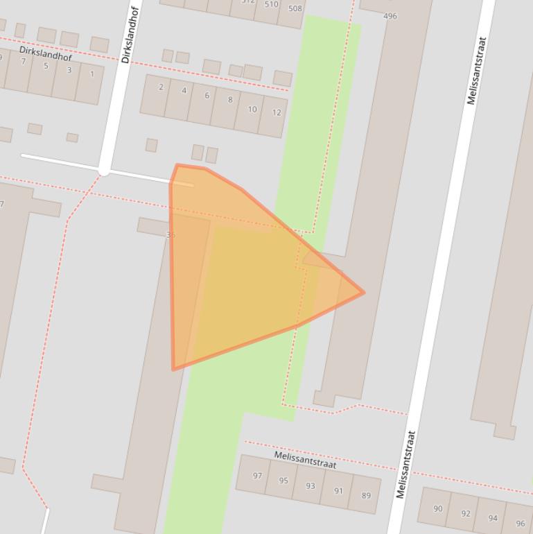 Kaart van postcodegebied 3086CD.