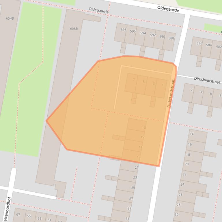 Kaart van postcodegebied 3086CE.