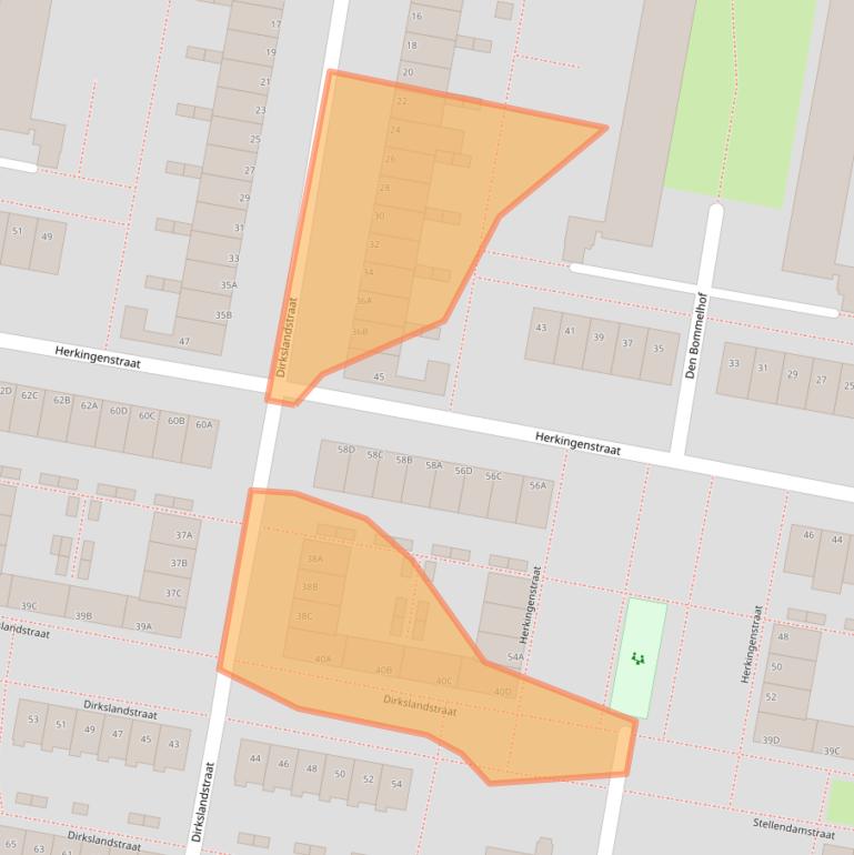 Kaart van postcodegebied 3086CL.