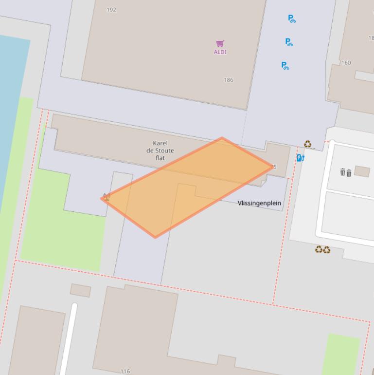 Kaart van postcodegebied 3086EG.