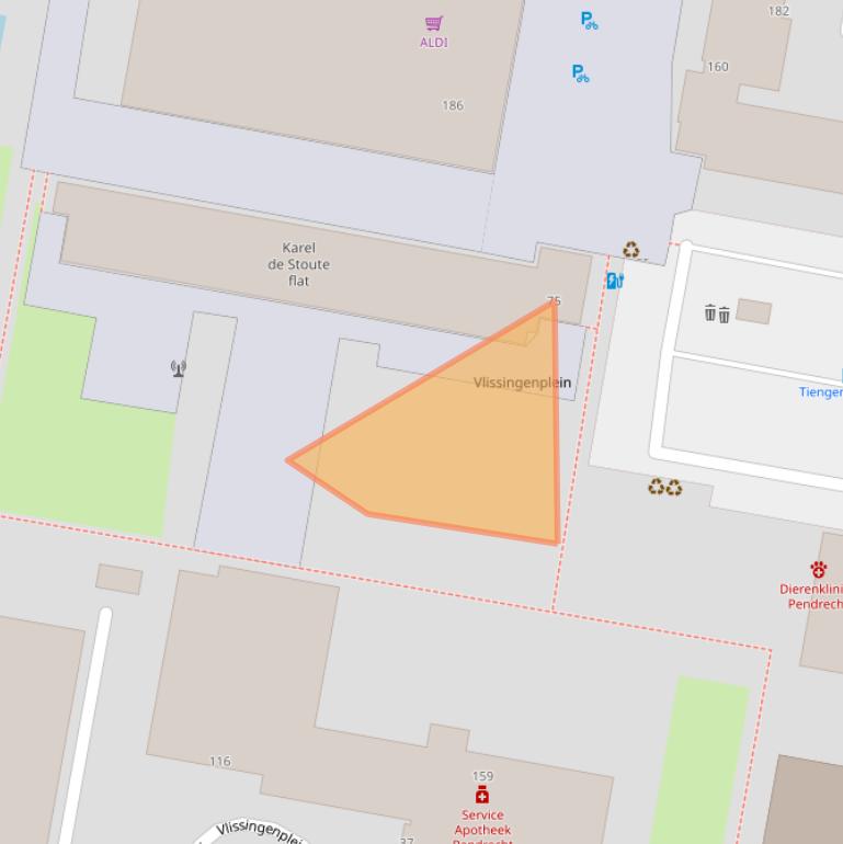 Kaart van postcodegebied 3086EH.