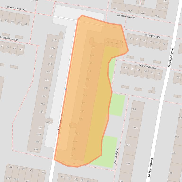 Kaart van postcodegebied 3086GL.