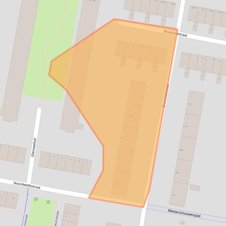 Kaart van postcodegebied 3086HA.