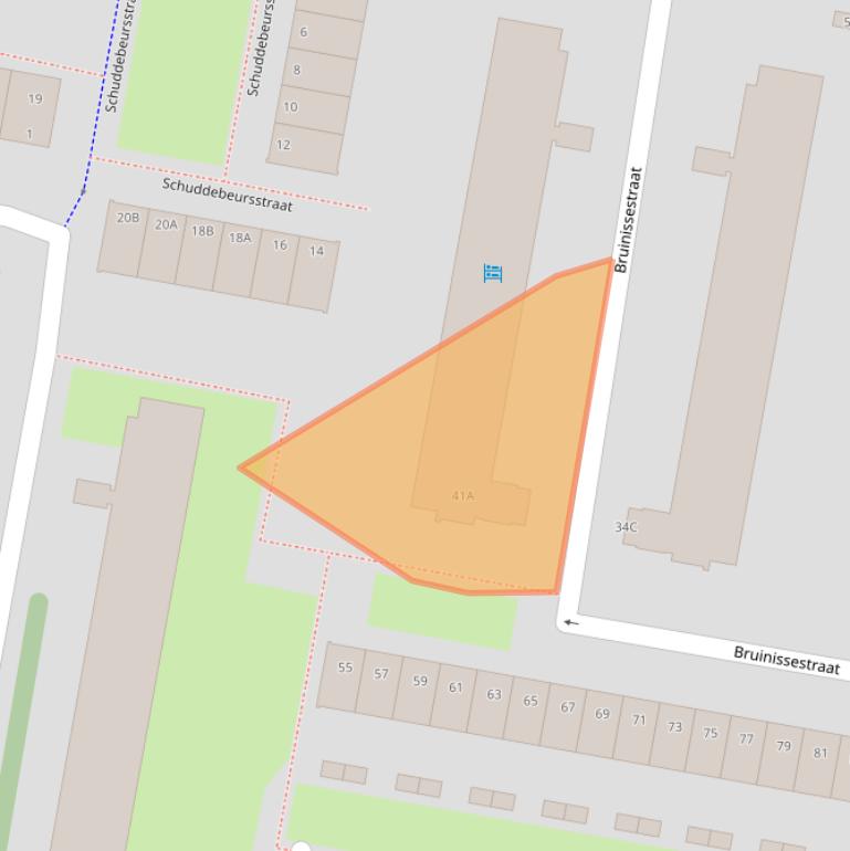 Kaart van postcodegebied 3086HB.