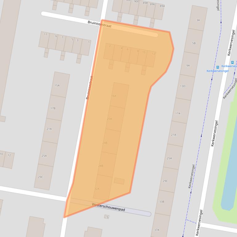 Kaart van postcodegebied 3086HD.