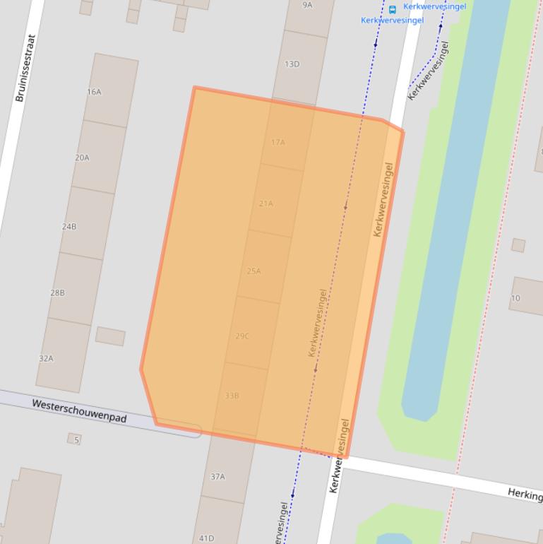 Kaart van postcodegebied 3086HJ.