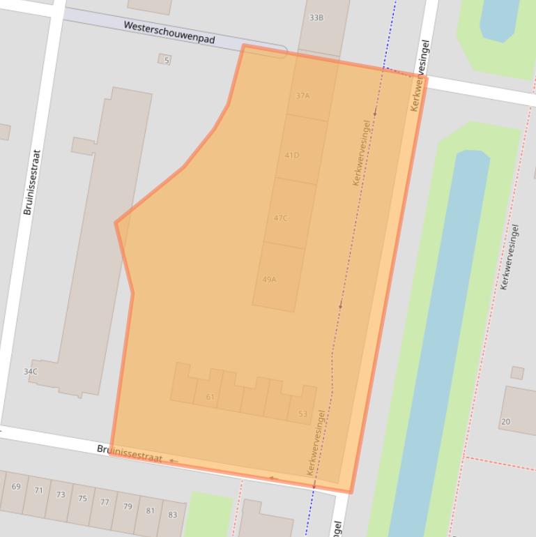 Kaart van postcodegebied 3086HK.