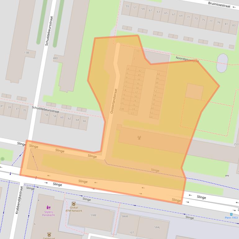 Kaart van postcodegebied 3086HS.