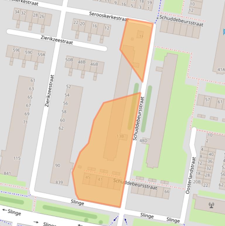 Kaart van postcodegebied 3086HT.